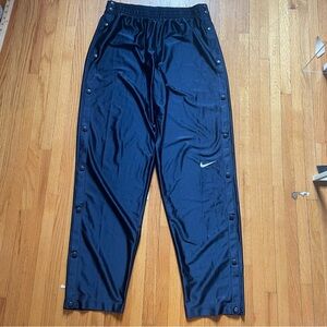 VINTAGE NIKE Break Away Pants Mens Large Blue Snaps BBALL White Tag 90s Shiny